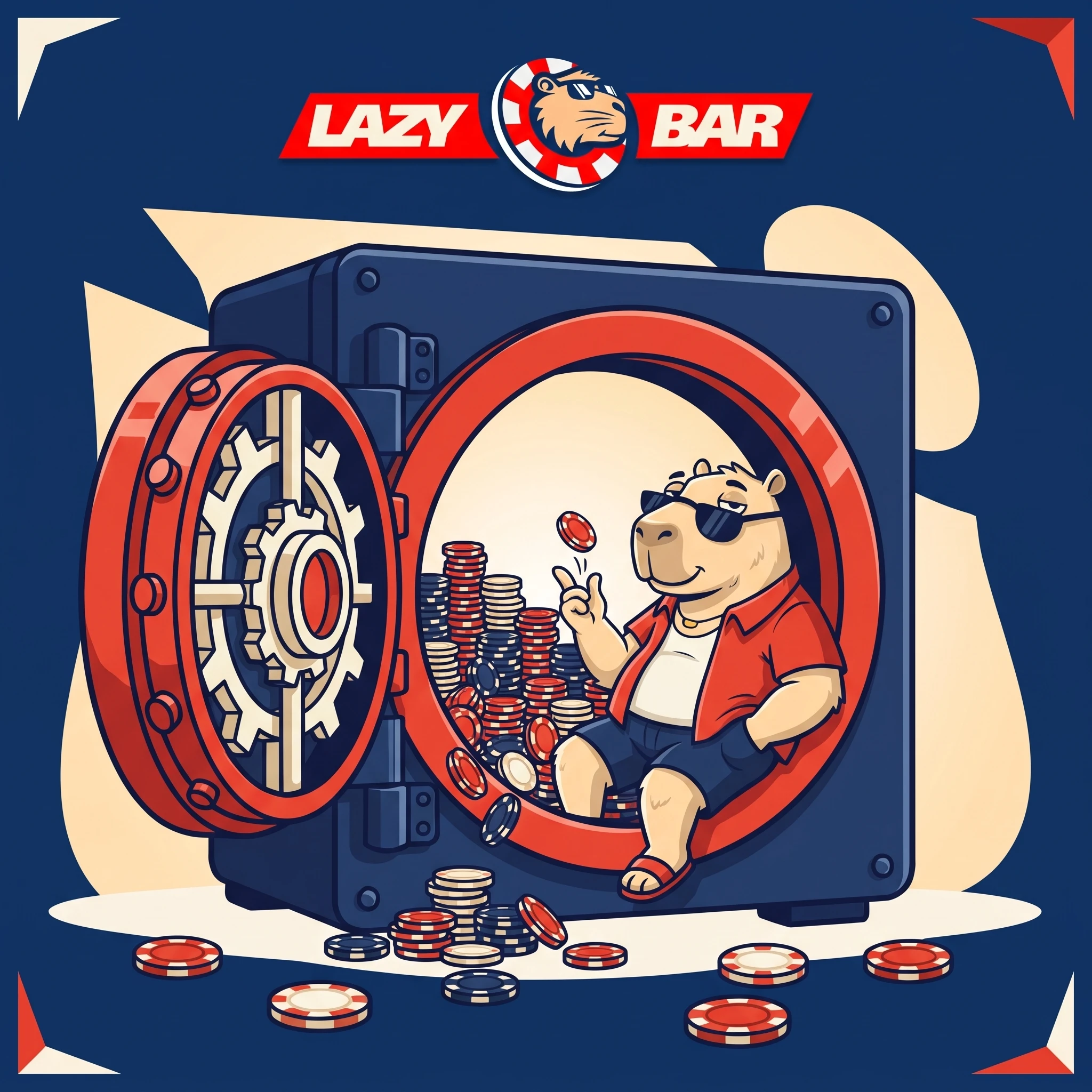 LazyBar casino games and chips