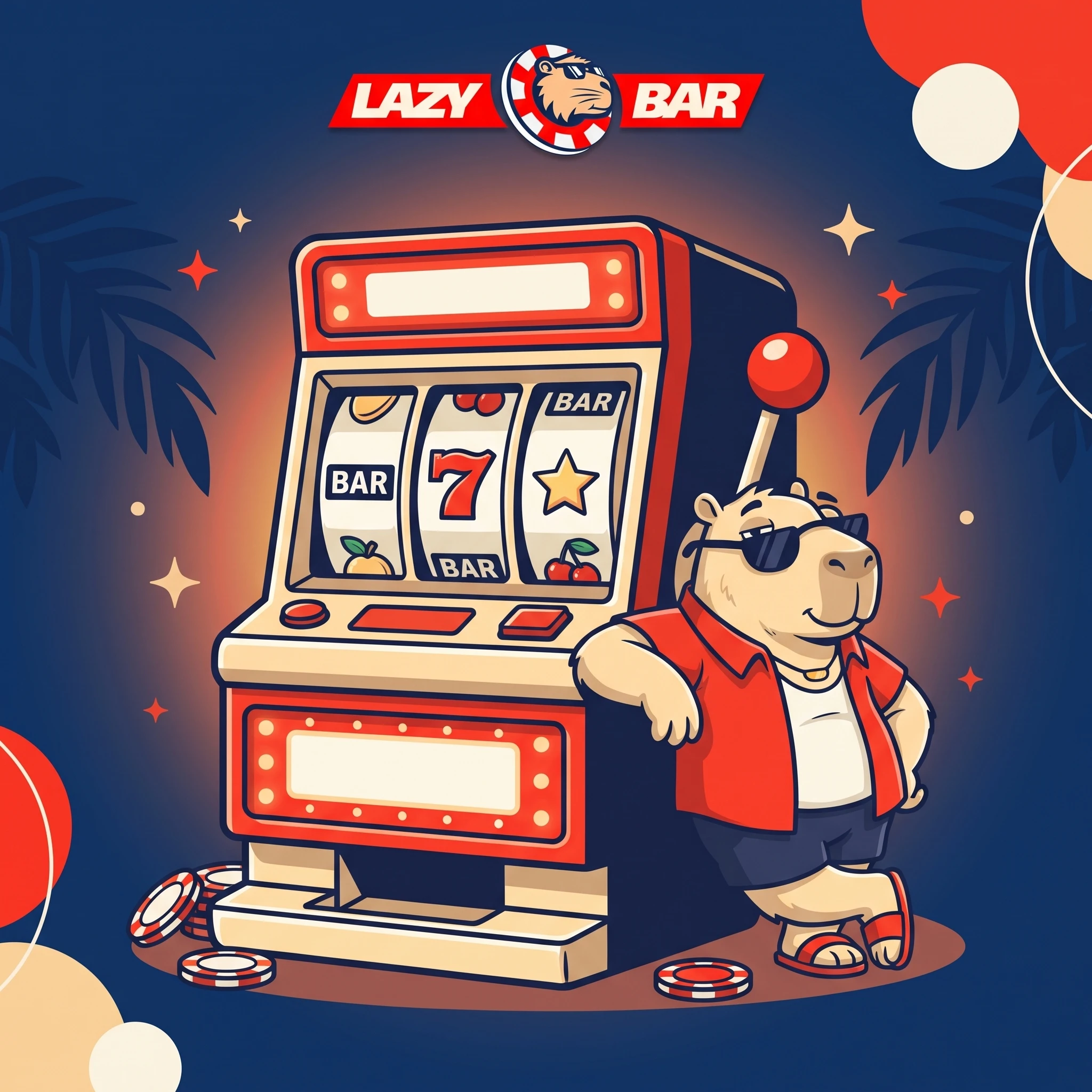 LazyBar slot machine and mascot